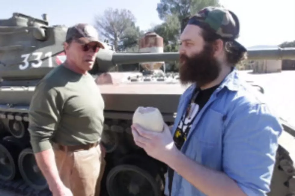 Watch Arnold Schwarzenegger and the Epic Meal Time Crew Cook Eggs on His Tank