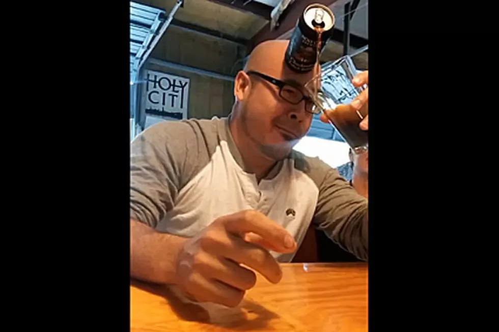 World’s Most Talented Man Pours Beer Off His Forehead