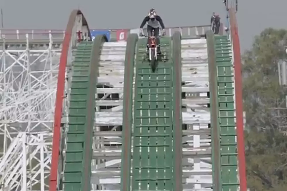 Motorcycle on a Roller Coaster Is the Very Definition of Bonkers