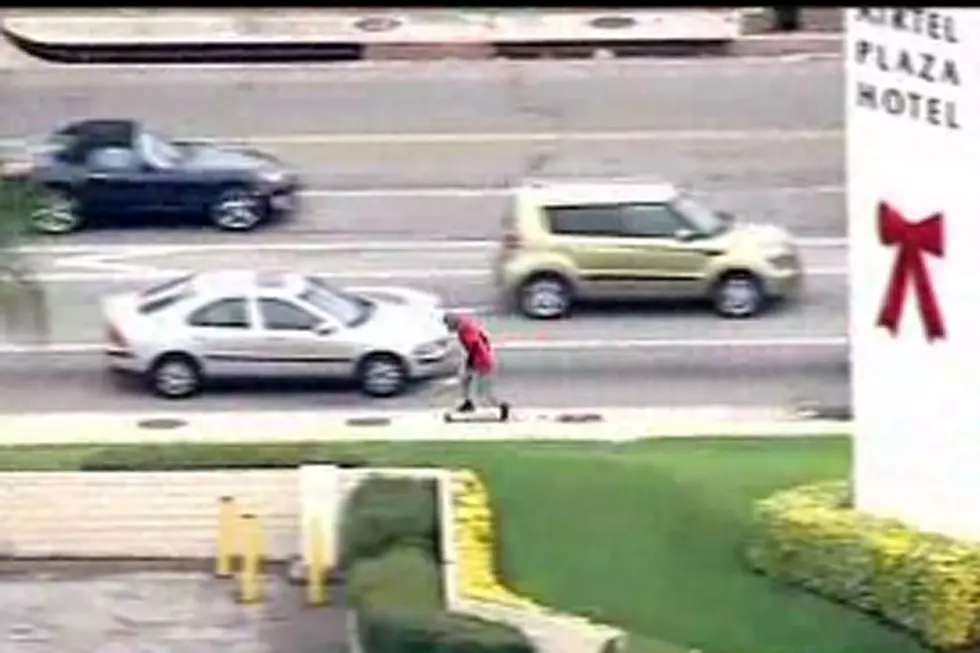 Car Thief on a Skateboard Really Needs to Step Up His Game