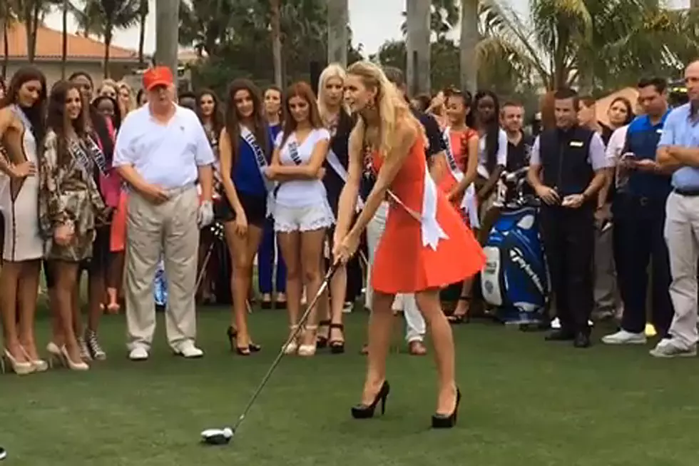 Hot Miss Universe Contestants Play Golf in High Heels