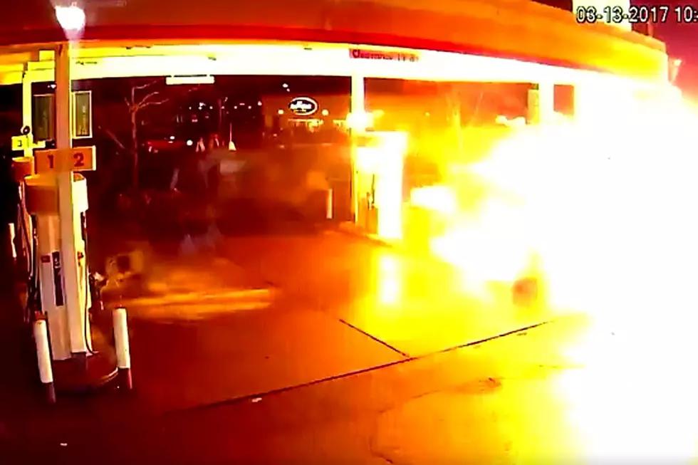 Gas Station Erupts in Flames After Uber SUV Plows Into Pump