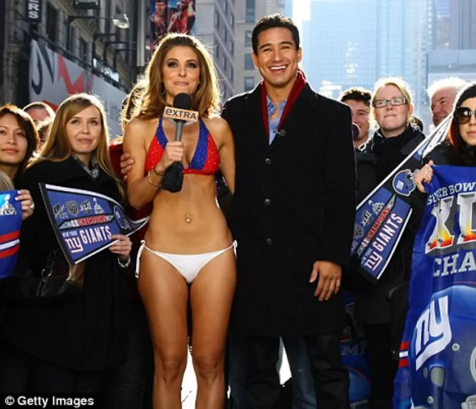 Maria Menounos Honors Super Bowl Bikini Bet [VIDEO]