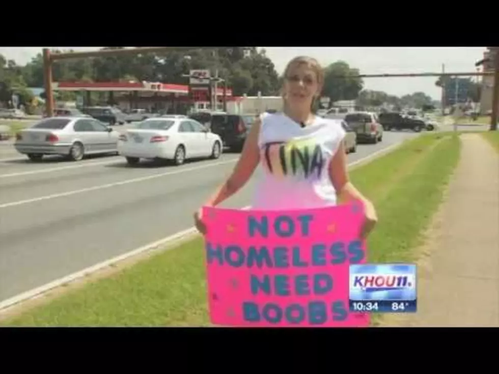 Woman Panhandles For A Unique Reason