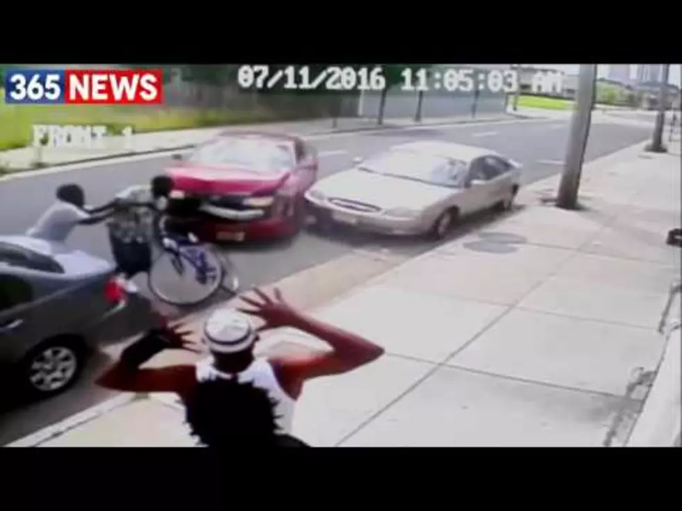 Watch Car vs Man with Bicycle in Atlantic City