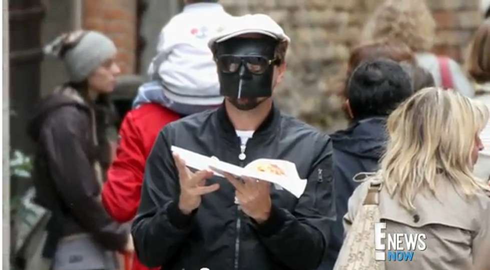 Celeb Struts Through Venice in Bizarre Mask