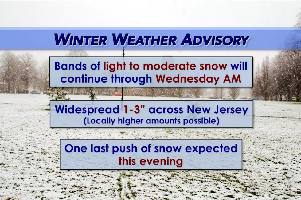 Winter Weather Advisory: Slow snowfall continues in NJ