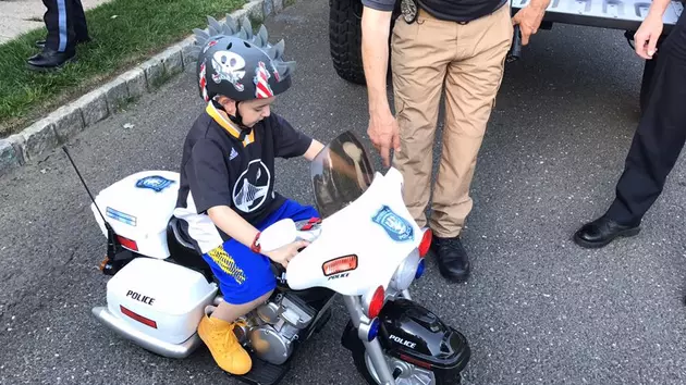 Howell Police Give Little Boy with Cancer a Motorcycle