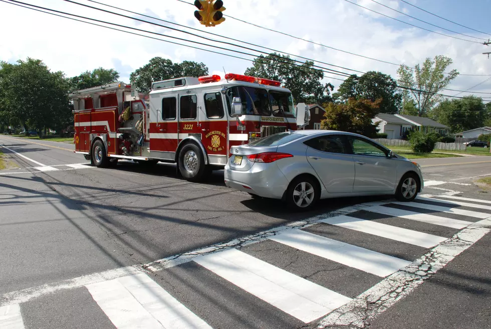 Fire Truck and Car Collide in Manchester
