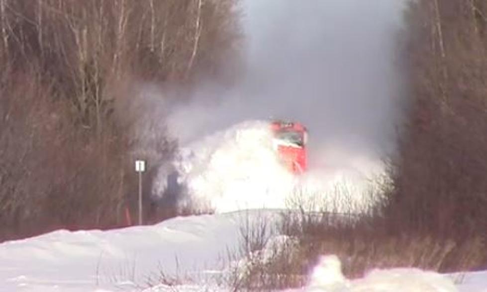 Watch This Train Blast Through The Snow [Video]