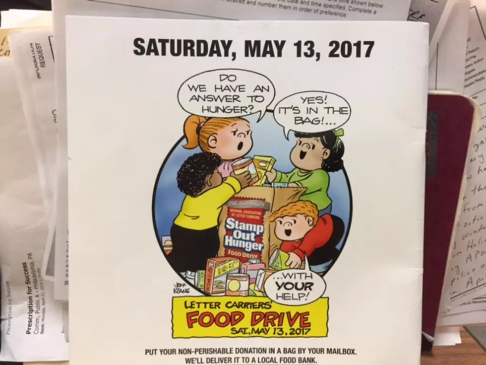Pick up some food and help the U.S. Postal Service &#8220;Stamp-Out-Hunger&#8221; this Saturday