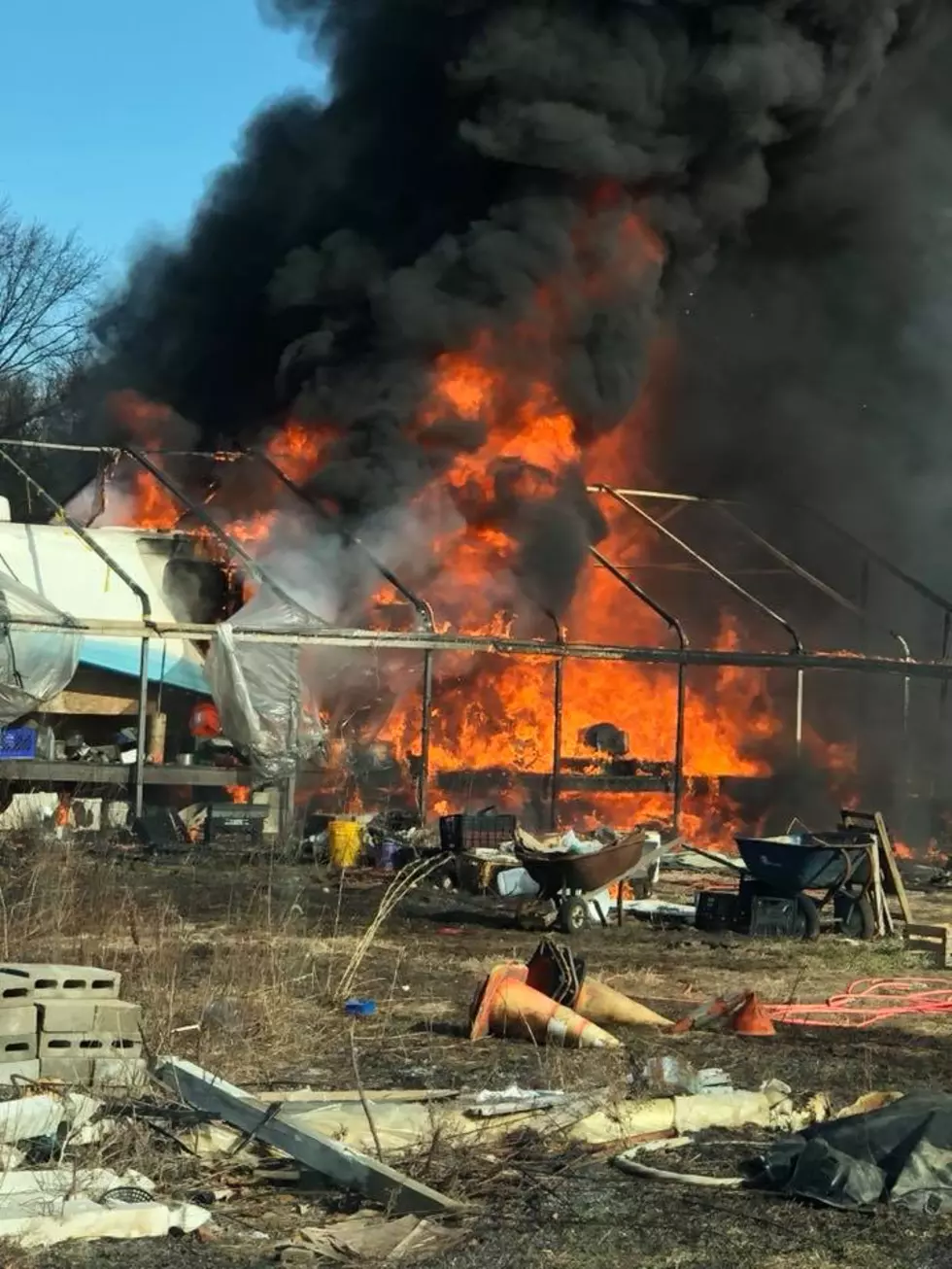 Greenhouse becomes ablaze Sunday morning in Howell
