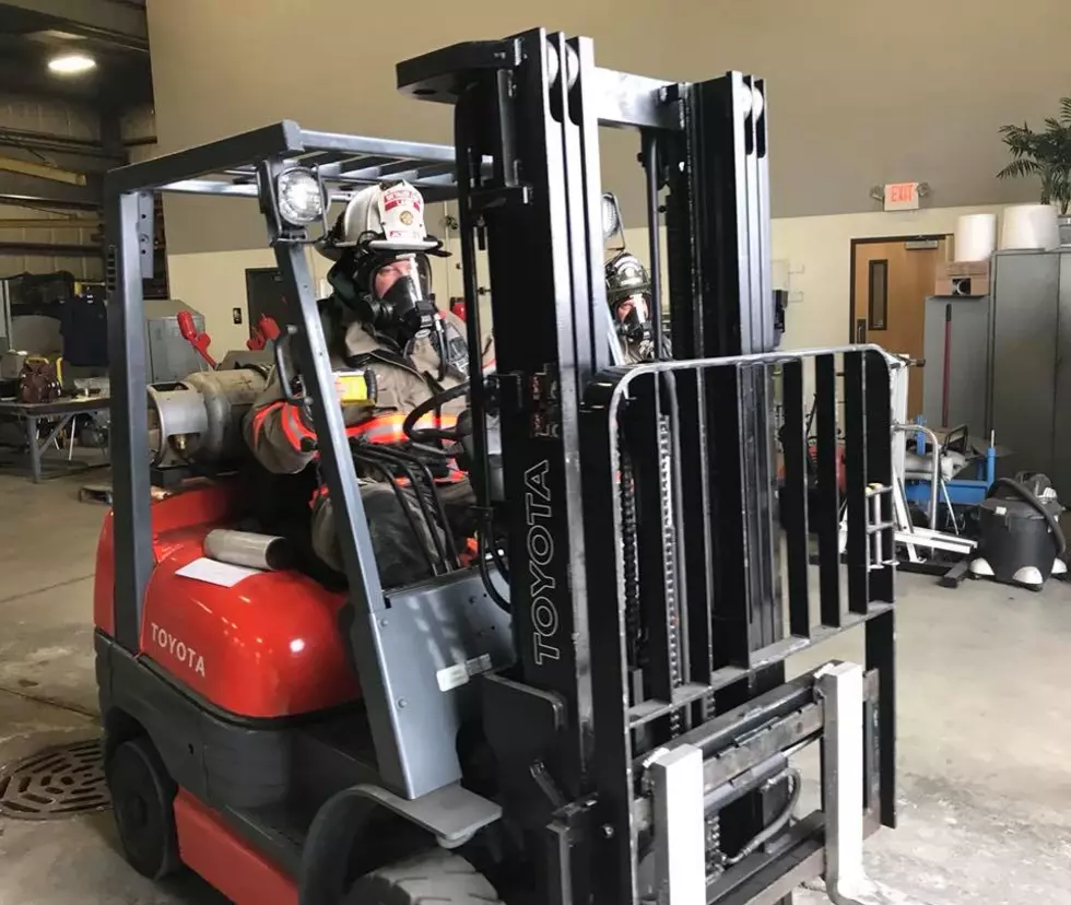Forklift causes Carbon Monoxide alarm to go off at Jackson business