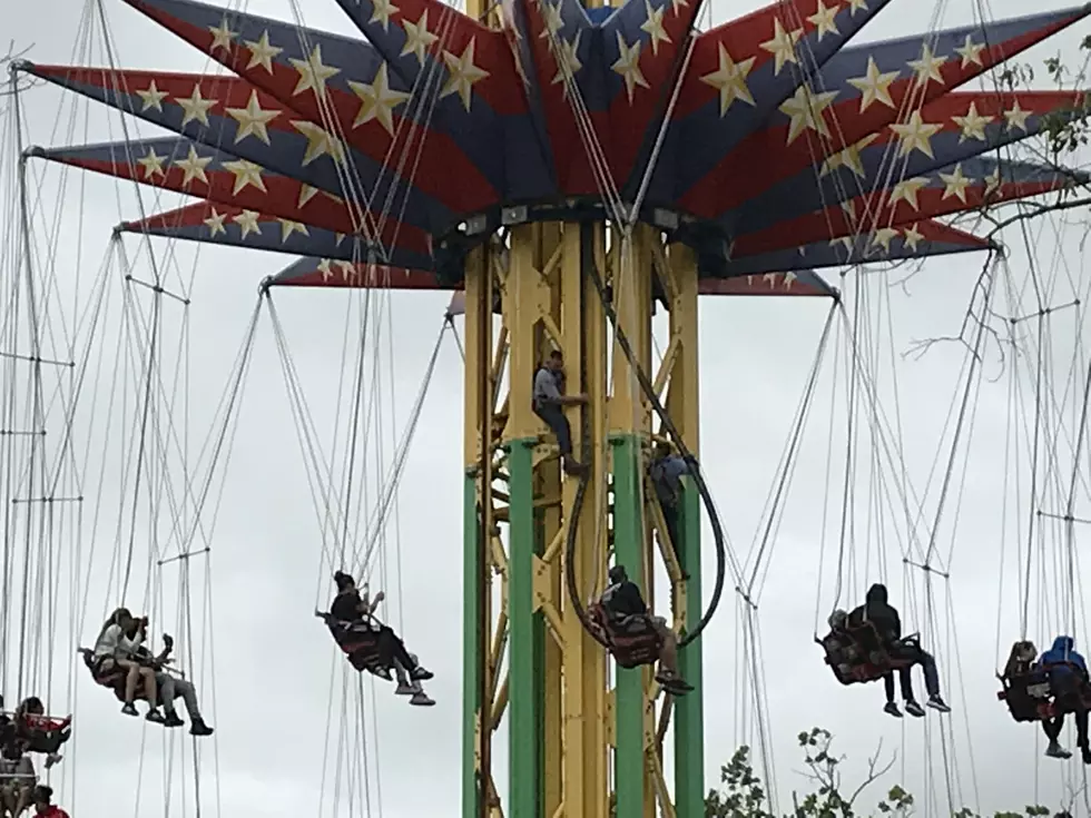 Ride gets stuck in the air at Six Flags in Jackson Sunday