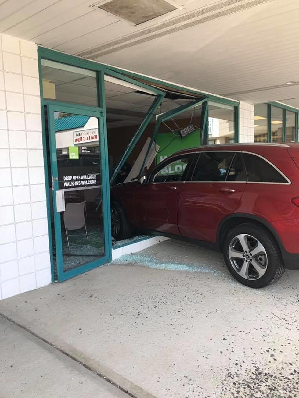 SUV crashes into the H&R Block office on Route 37 in Toms River
