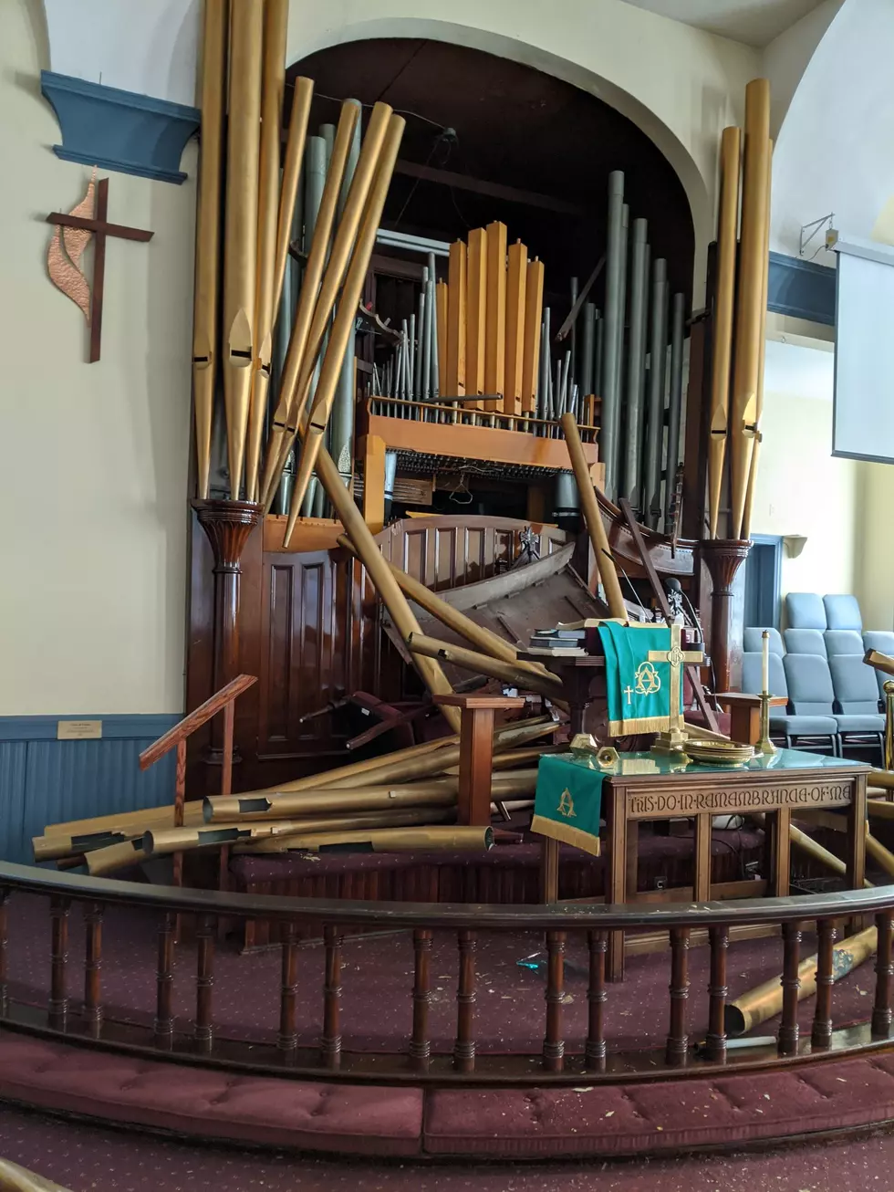 For Whom the Vandals Toll! Someone stole pipes from Freehold Boro church