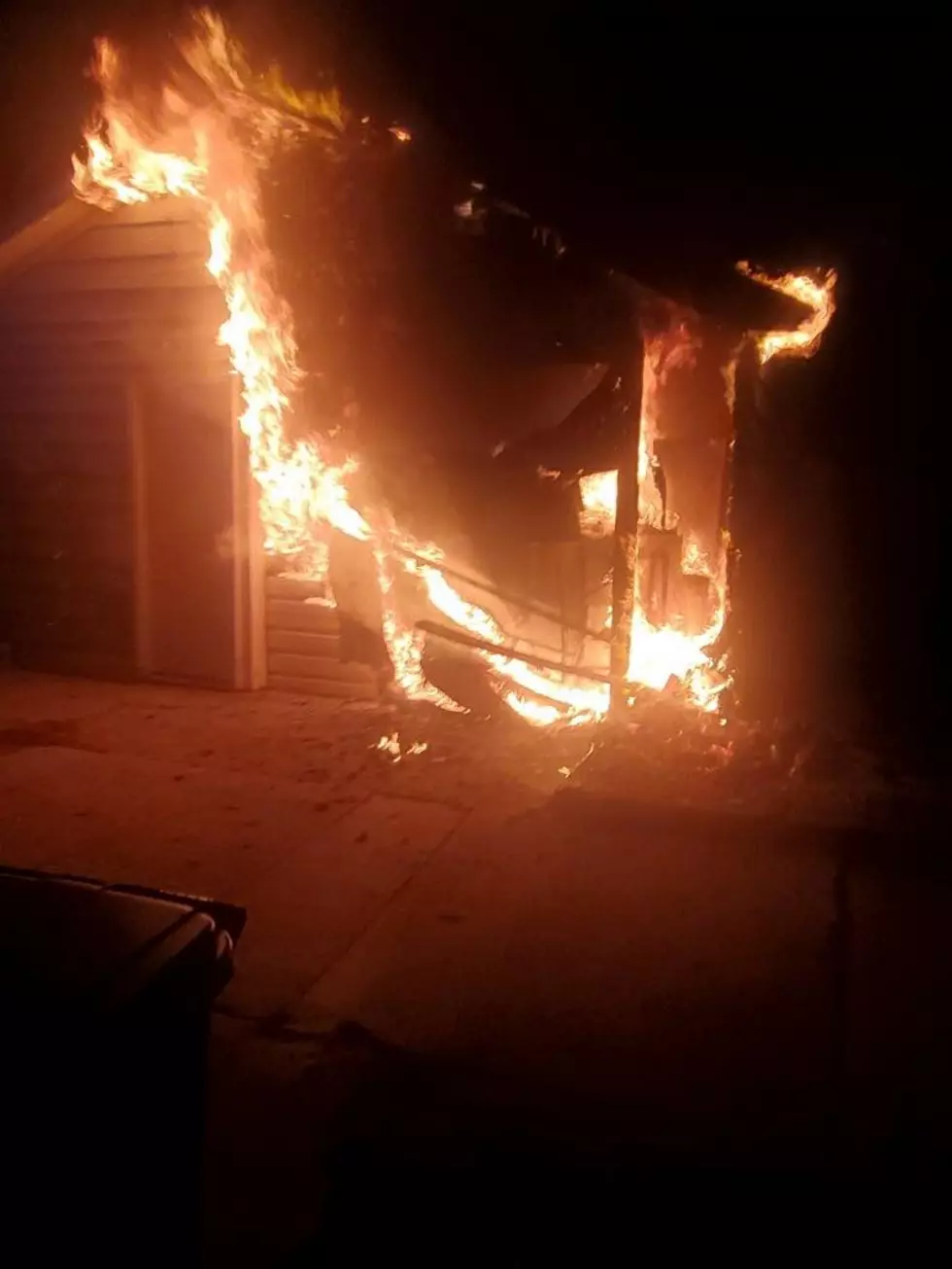 Island Heights Firefighters douse flames from home garage