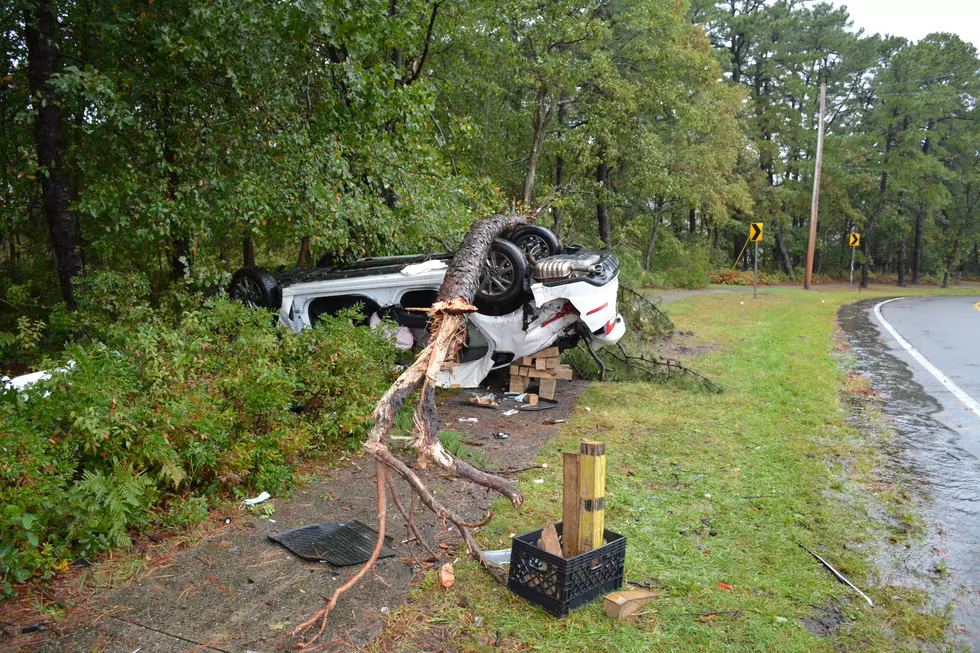 Vehicle overturns in Manchester, NJ after impaired Seaside Heights, NJ driver crashes into a tree