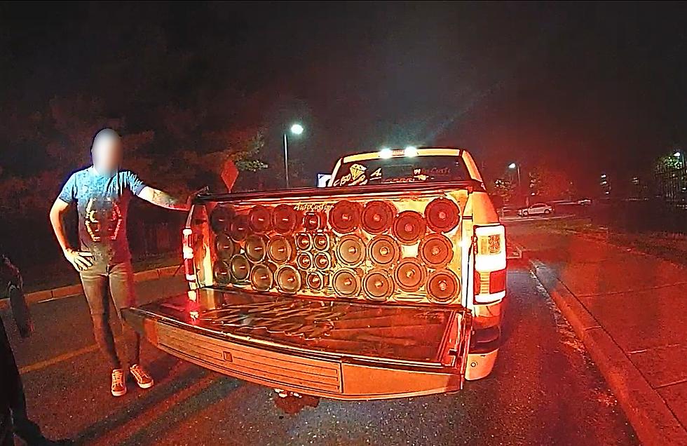 Pickup shook the ground blasting music on 28 speakers, cops say