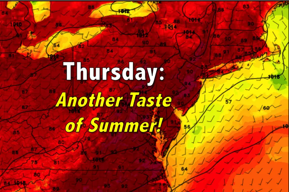 Near 90 degrees again Thursday for most of New Jersey