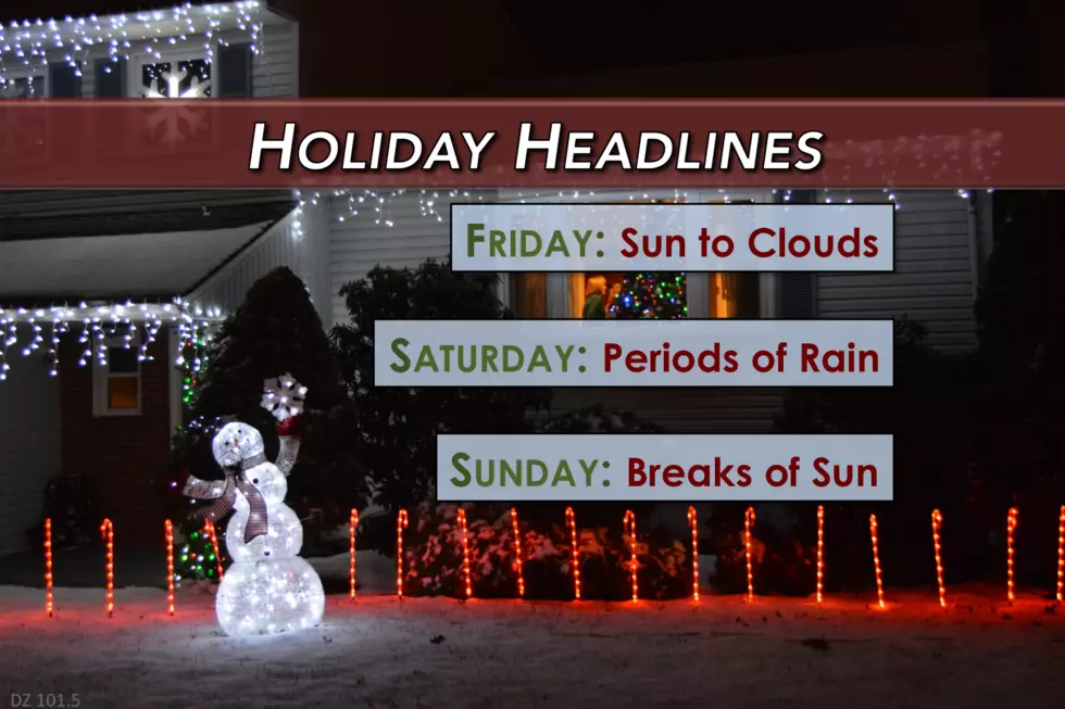 Christmas weekend weather: A bit of rain, otherwise fine