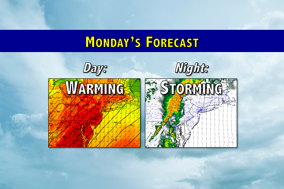 Warm and humid Monday for NJ, leading to a stormy night