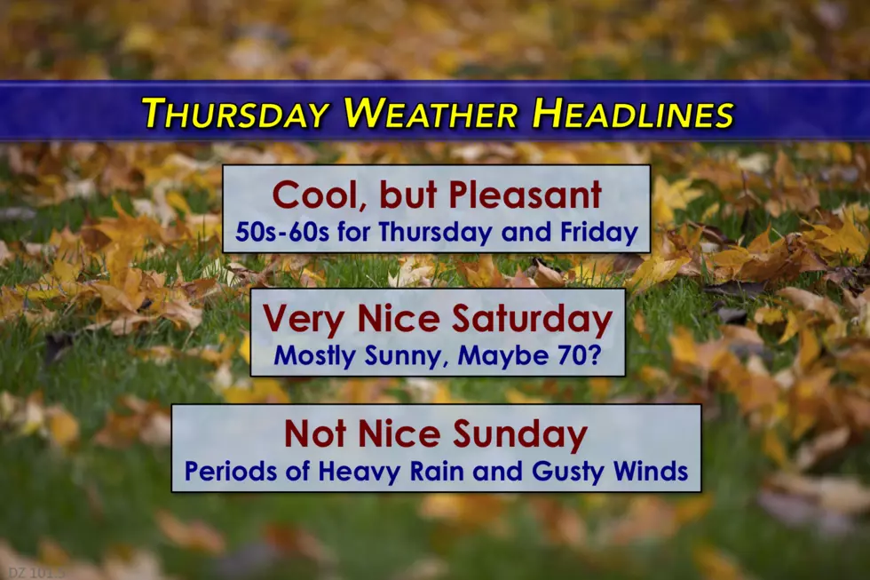 Increasing sunshine and cool temperatures for NJ Thursday