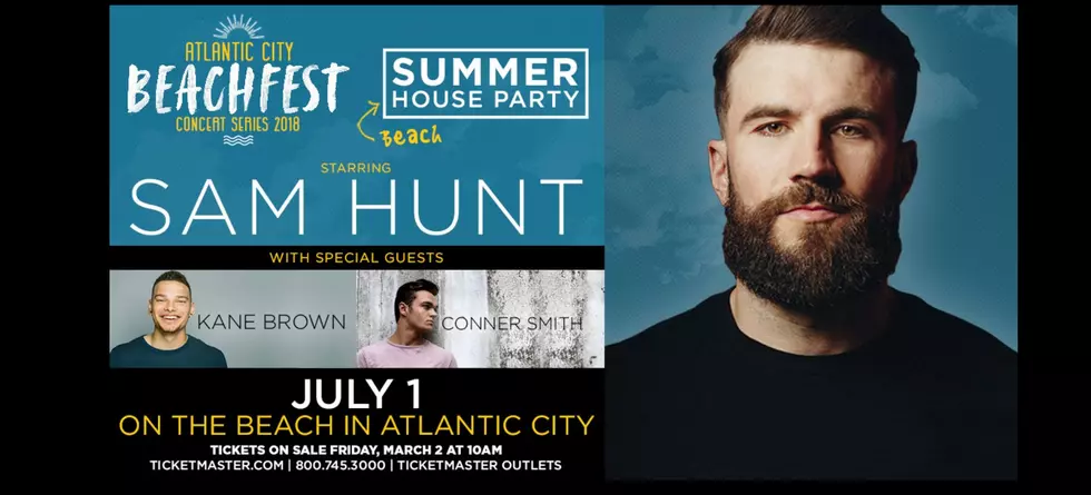 Sam Hunt Tickets for Atlantic City Beach On Sale Friday