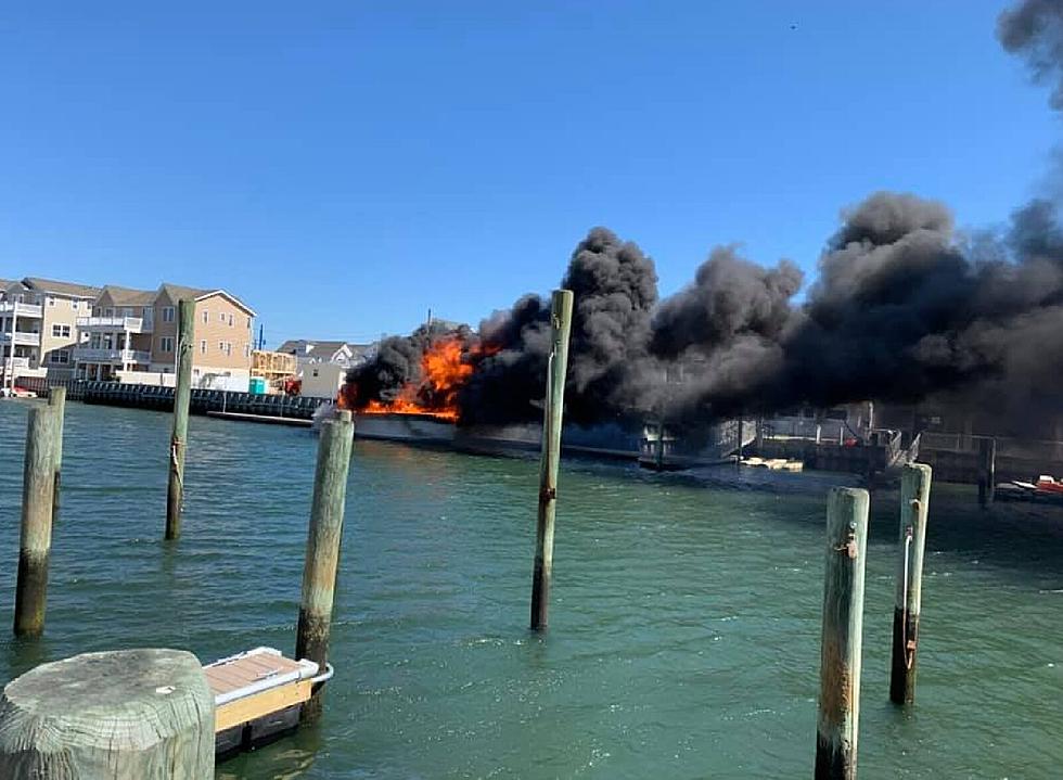 One Airlifted As 40 Foot Boat Burns in Wildwood