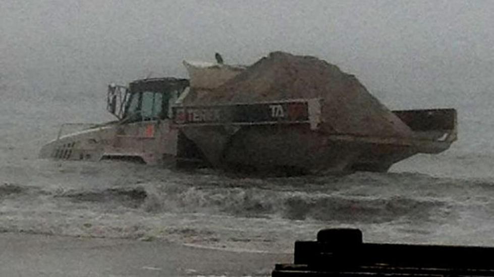 Truck Ends Up In The Ocean Off North Wildwood