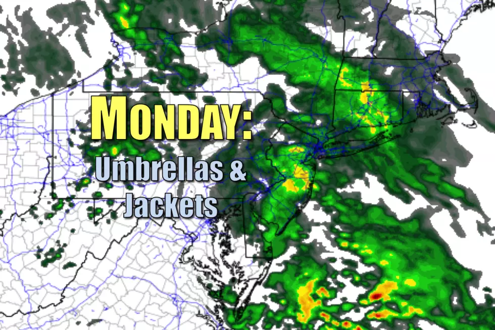 Steady rain, gusty winds, and cool temperatures for NJ Monday