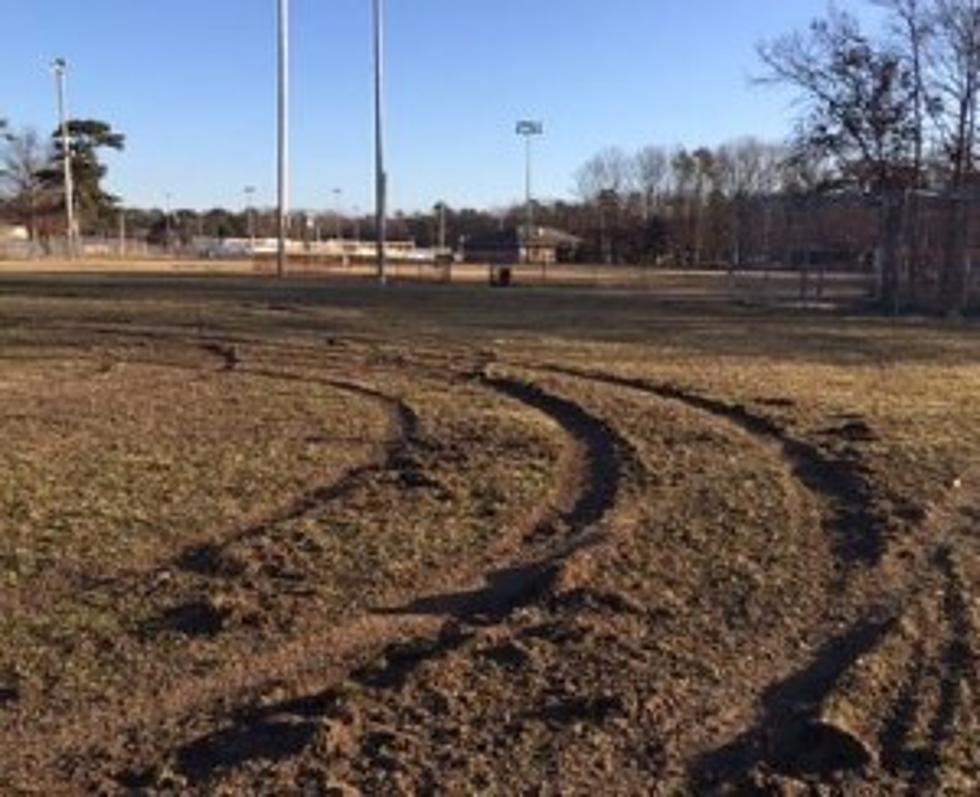 EHT Looking for Driver Whose Donuts Tore Up the Football Field