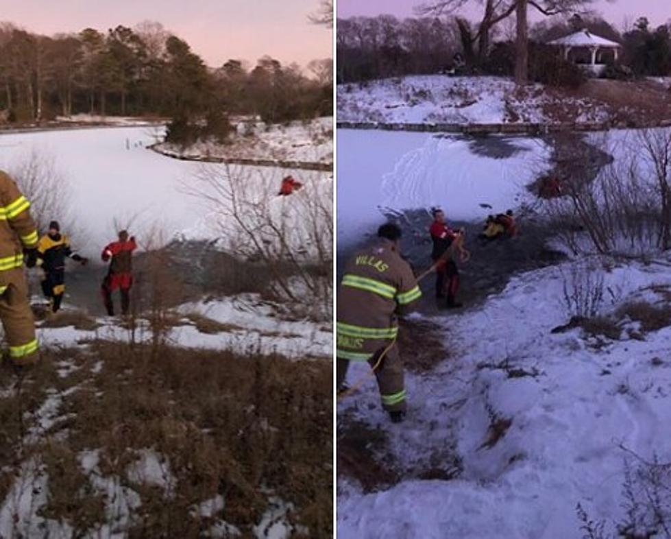 South Jersey Firefighters Save Boy Who Fell Through Ice on Lake