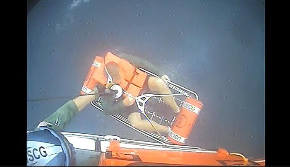 Watch Coast Guard Copter Rescue Sinking Boaters 34 Miles Off AC