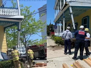 Trash truck damages well-known home in Cape May