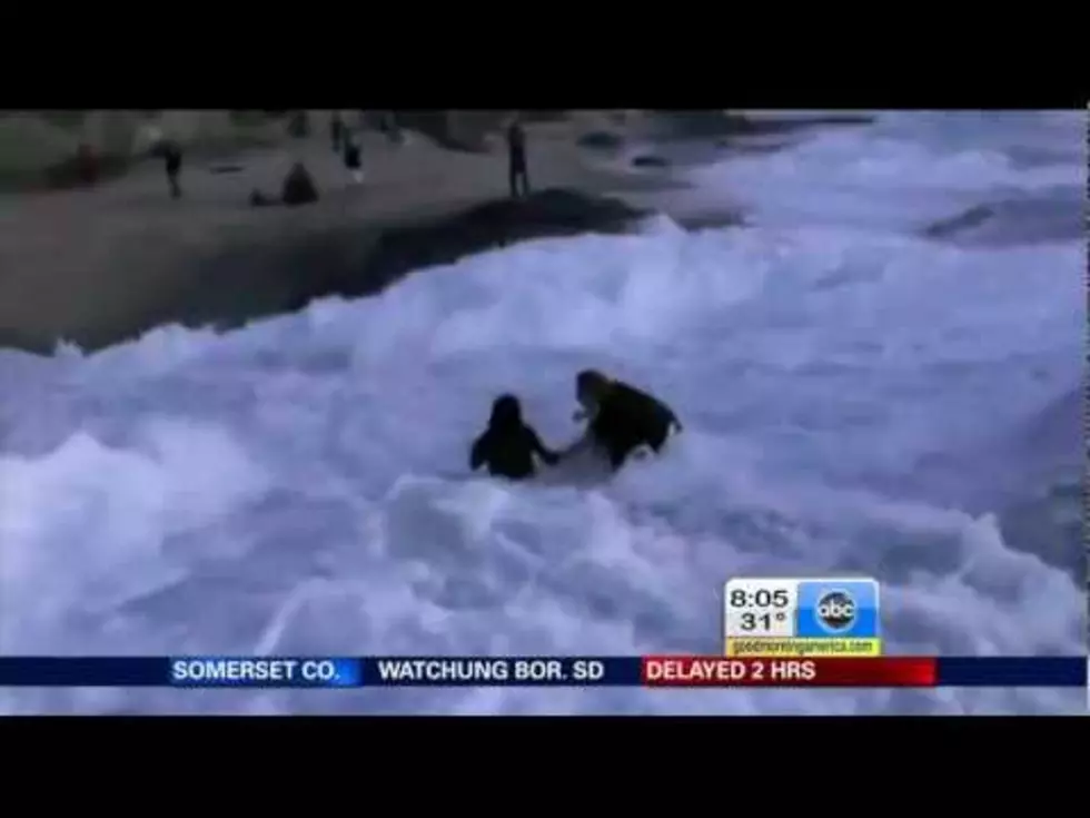 Marriage Proposal Ruined by Huge Wave [VIDEO]