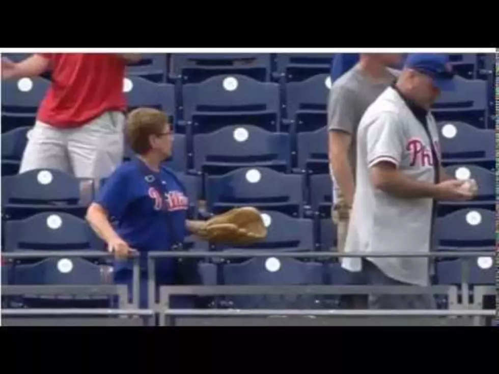 Rude Phillies Fan Steals Home Run Ball From Older Lady [VIDEO]