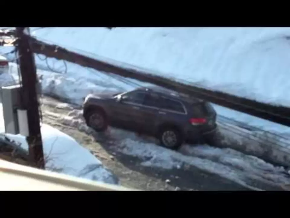 Angry Driver Stuck in Snow