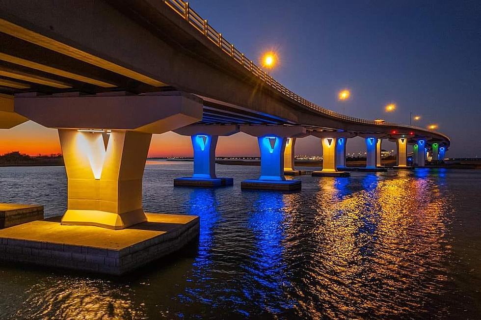 Ocean City NJ Bridge Turns Blue and Yellow in Support of Ukraine