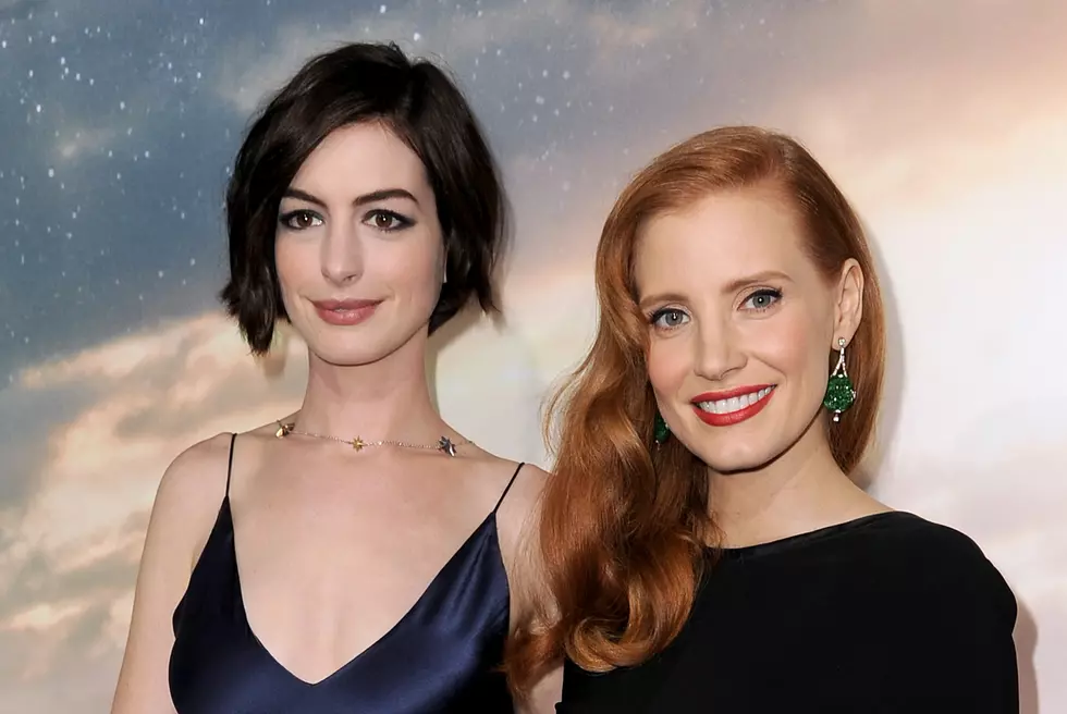 Oscar Winners Anne Hathaway and Jessica Chastain Filming Together in Ridgewood, New Jersey