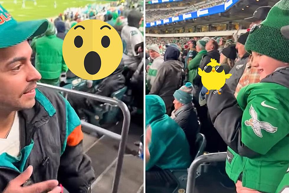 NSFW! Watch Little Boy Flip Off a Dolphins Fan at the Philadelphia Eagles Game [VIDEO]