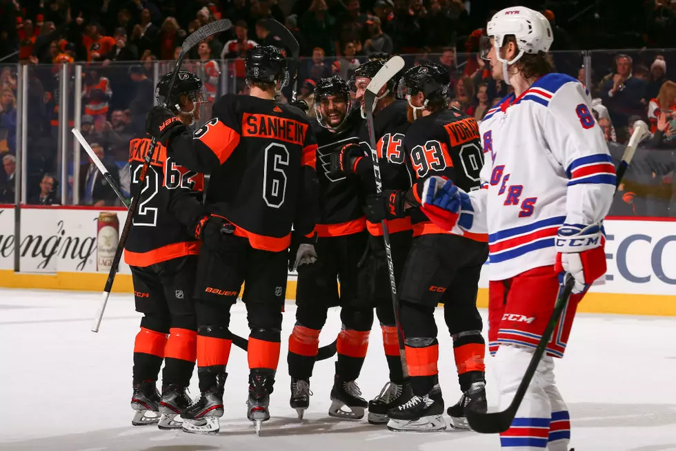 Hayes Scores Twice Against Former Team as Flyers Down Rangers