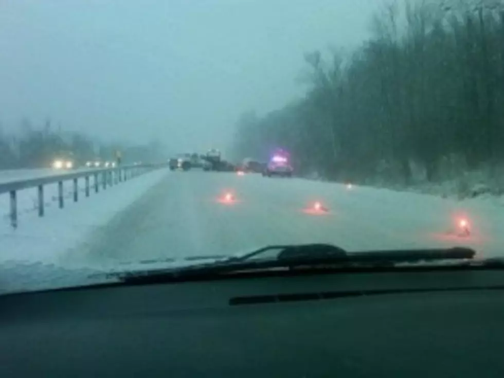 Slick Roads lead to Slide-offs in Central New York [PHOTO]
