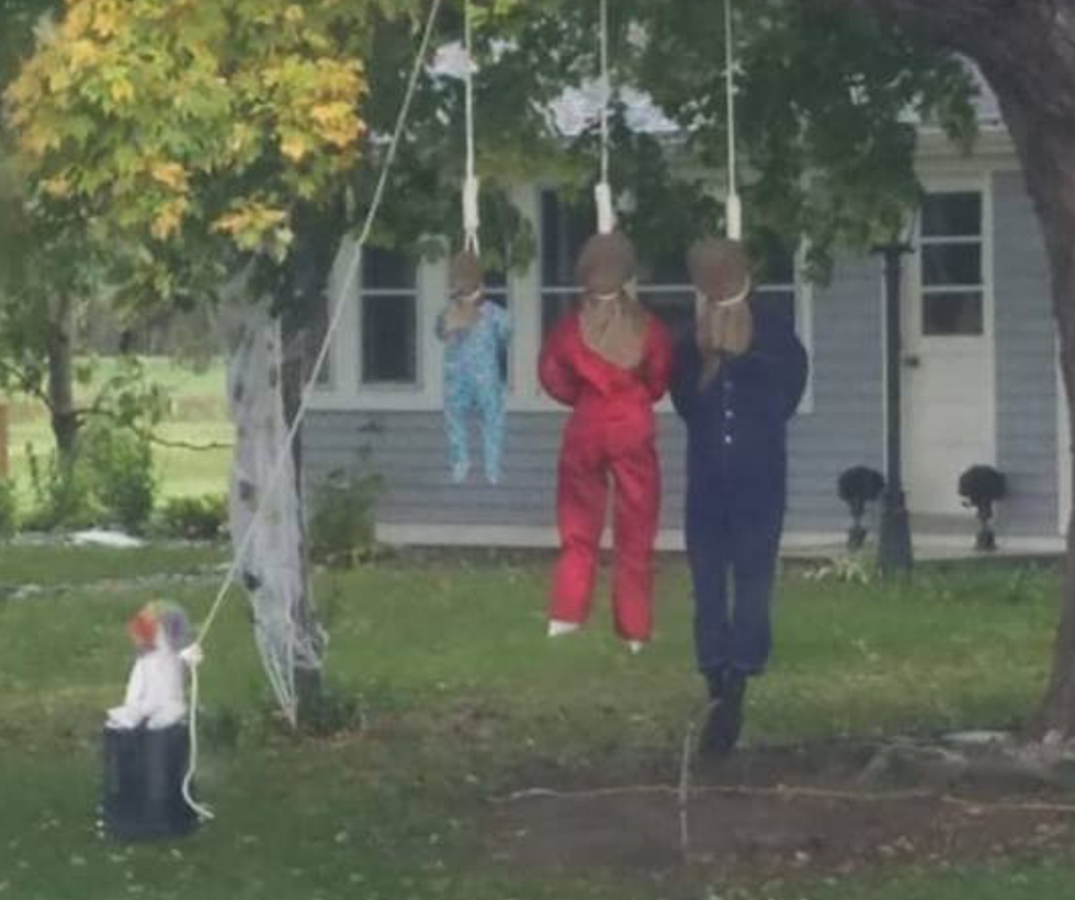 Does This Halloween Decoration in a CNY Yard Go Too Far? 