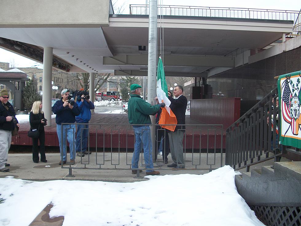 Irish Flag Raised Over Utica City Hall