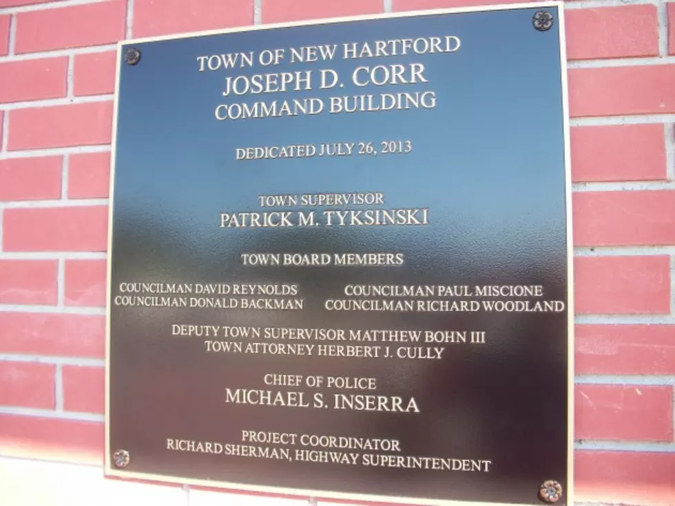 New Hartford Police Dedicate &#8220;Joseph D. Corr Command Building&#8221;