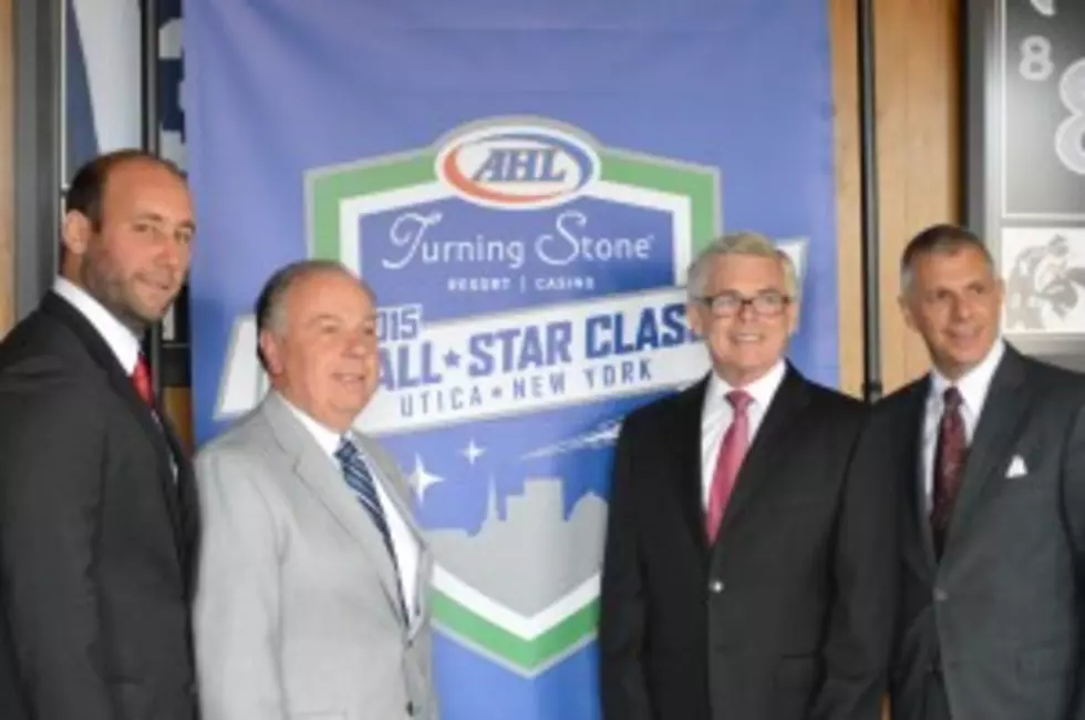 From left: Rob Esche, Frank DuRoss, David Andrews, Anthony Picente on Oct. 7,2014 in The Horton Room at Utica Memorial Auditorium (Jeff Monaski, WIBX)