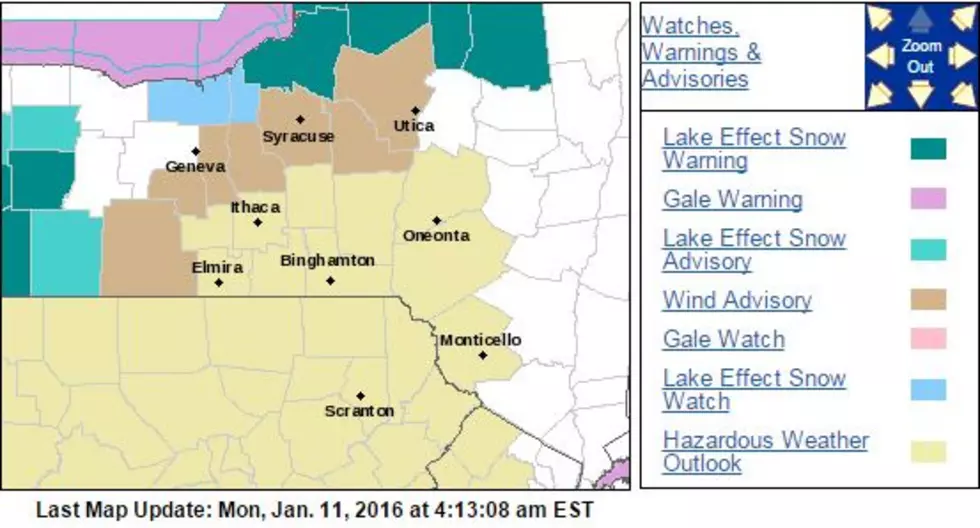 Central New York Weather Advisories January 2016