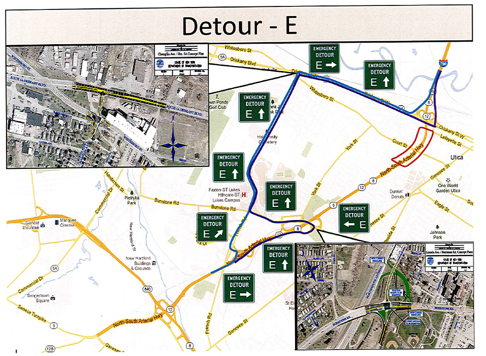 Route 5-8-12 Northbound Lanes To Be Closed 8/17 Thru 8/18