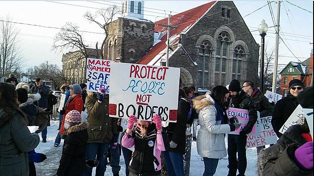 Refugee Solidarity Rally Held In Downtown Utica